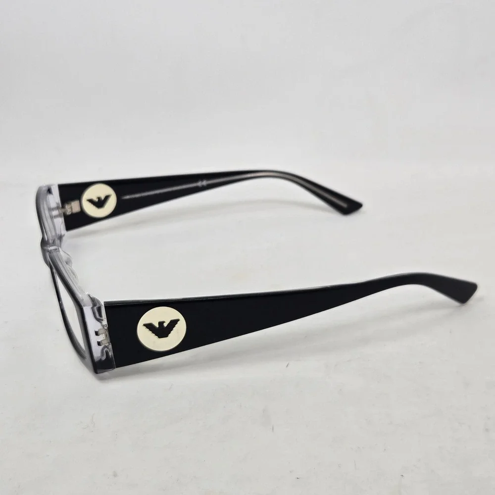 Emporio Armani EA 9466 Black Clear Rectangular Eyeglass Frames Italy 50-14-140